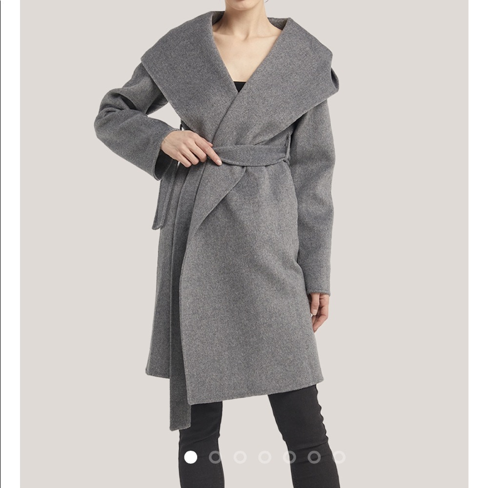 Wool hood coat